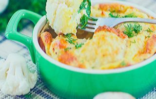 Pastel de coliflor y amaranto