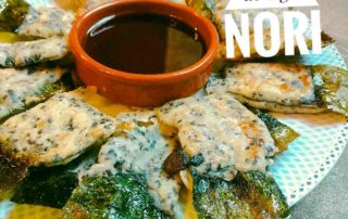 Tempura de alga nori con sésamo negro
